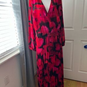 Tailor Vintage Bold Pink and Black Long Sleeve Dress